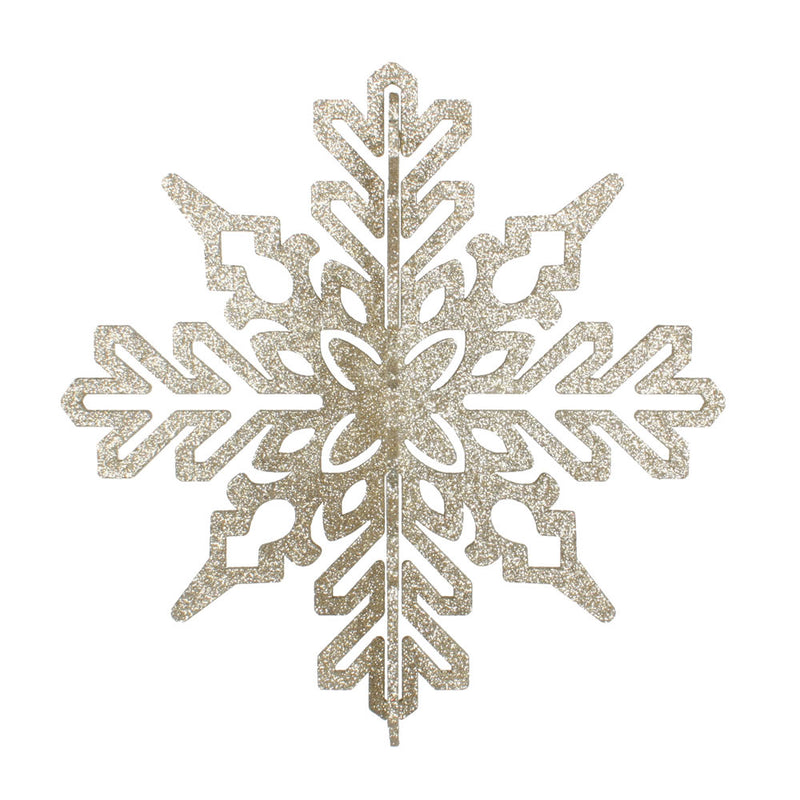 14" 3D Glitter Snowflake