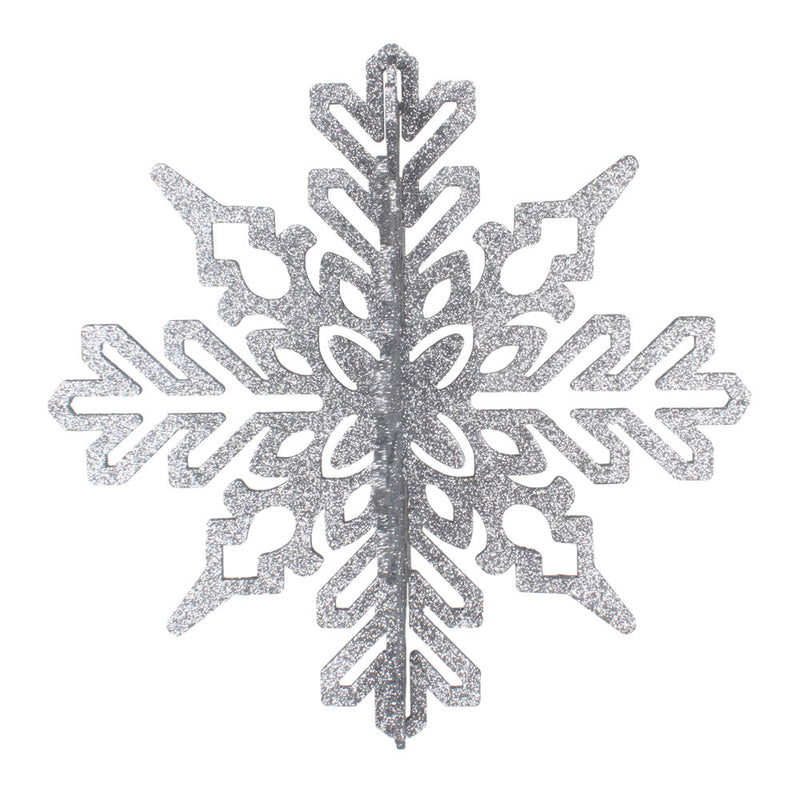 14" 3D Glitter Snowflake