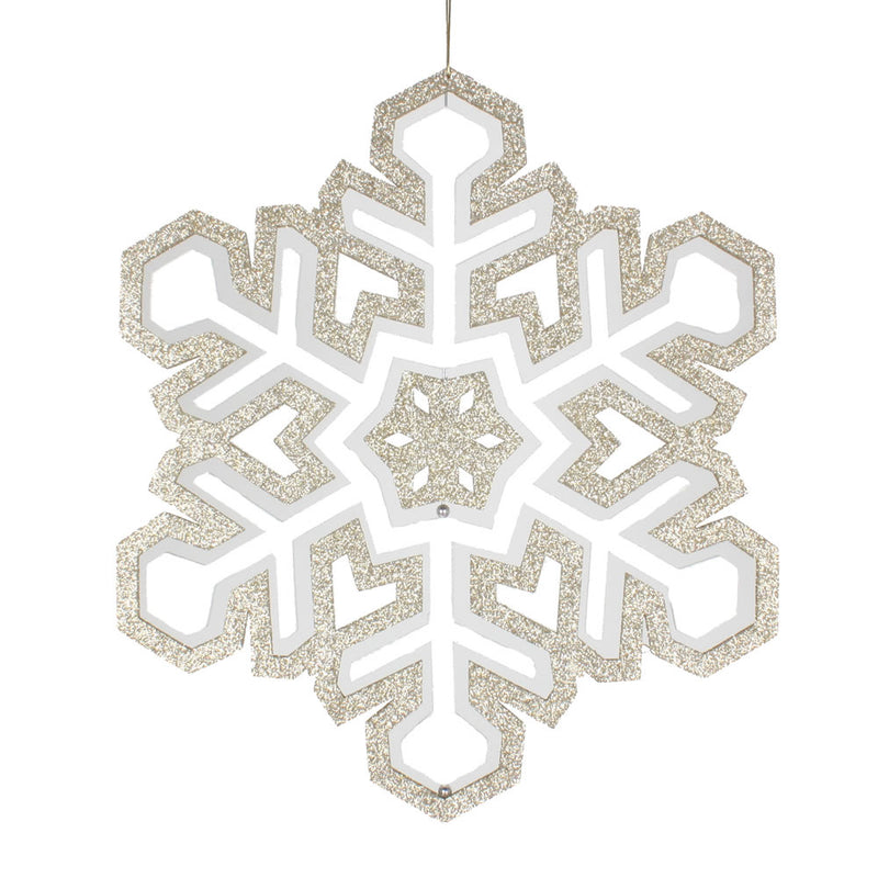 17" 3D Glitter Snowflake