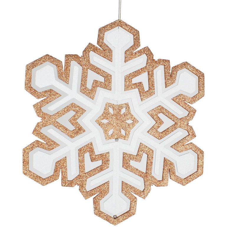 17" 3D Glitter Snowflake