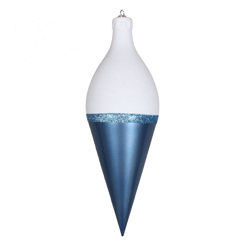 Candy White Glitter Drop Finial