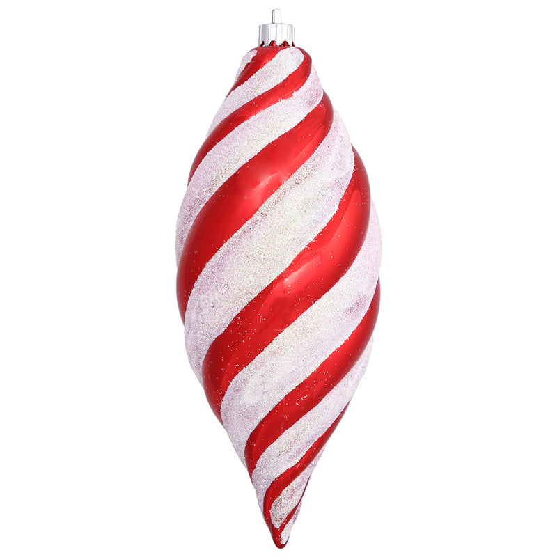 7" Candy Cane Spiral Drop