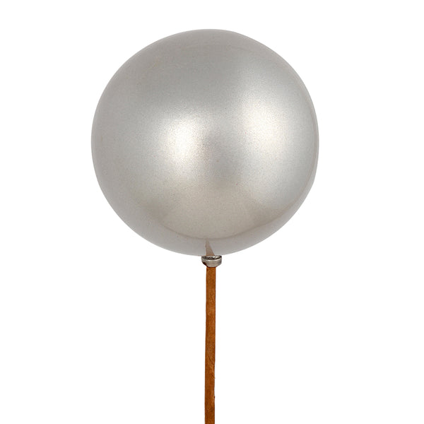 18" Silver Ball Ornament UV Pick 6/Bag