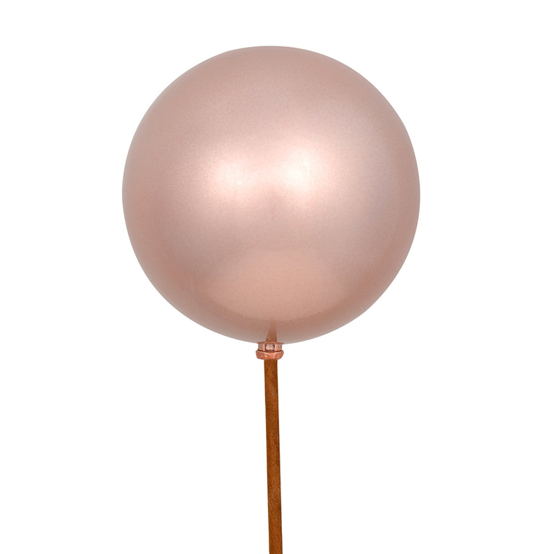 18" Rose Gold Ball Ornamnt UV Pick 6/Bag