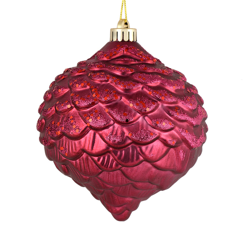 6" Glitter Pine Cone