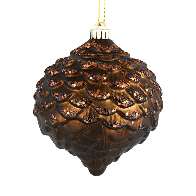 6" Glitter Pine Cone