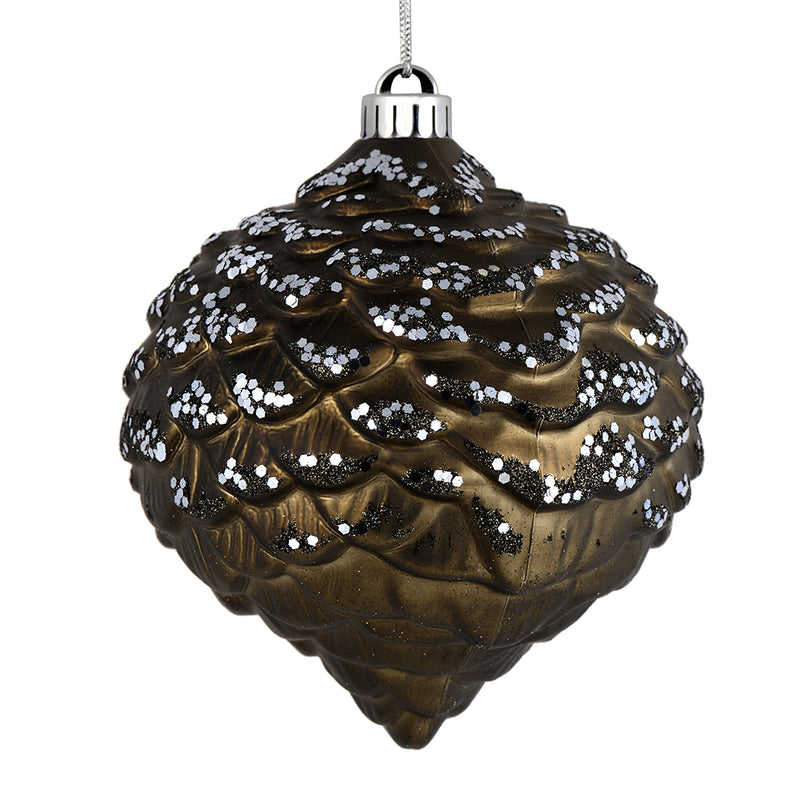 6" Glitter Pine Cone