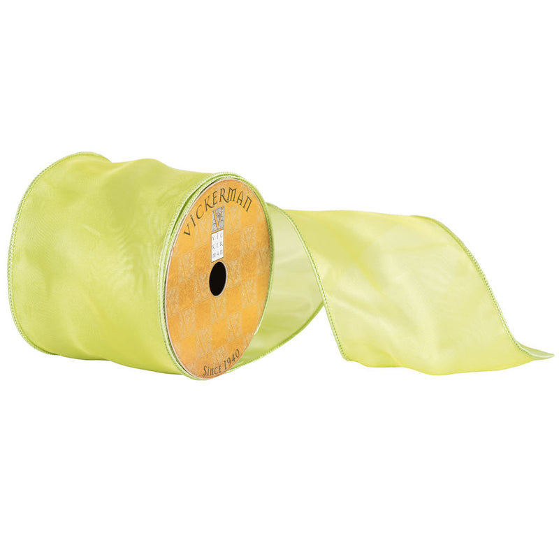 4" x 10yd Light Green Royal Satin