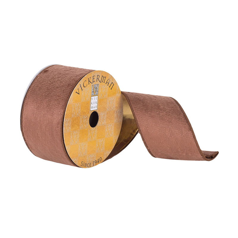 2.5"x10Yd Chocolate Dupion Ribbon Ribbon