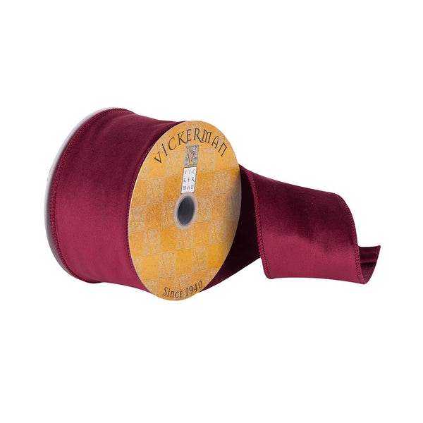 2.5"x10Yd Burgundy Soft Woven Dupion