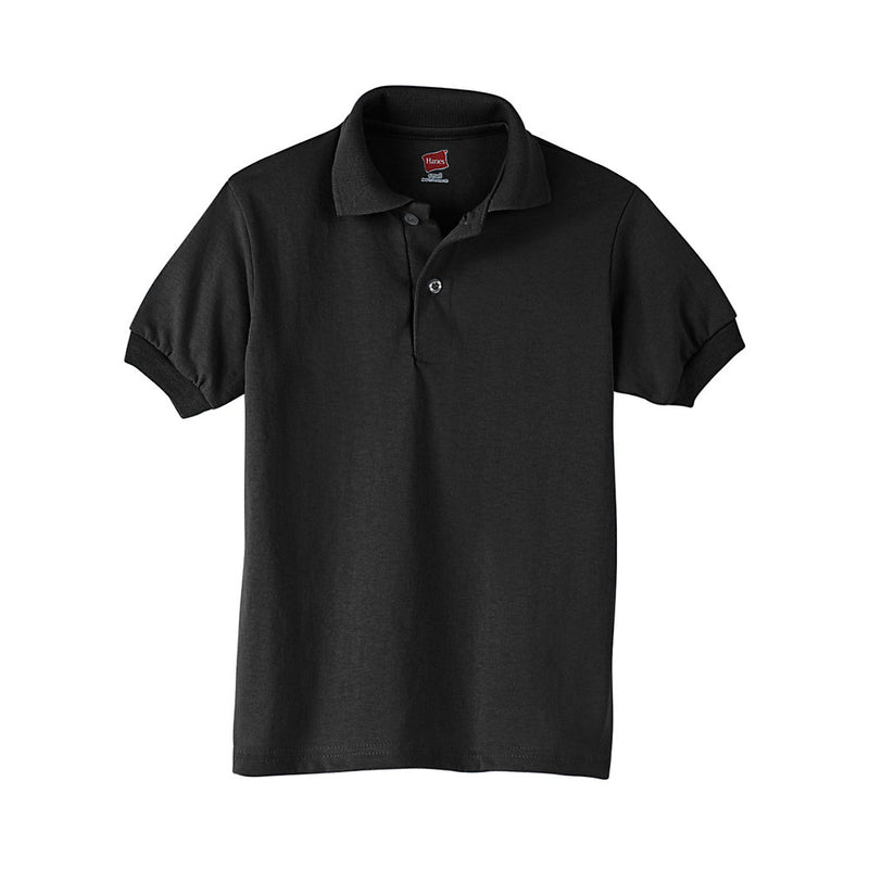 Hanes Kids' Cotton-Blend Ecosmart Jersey Polo