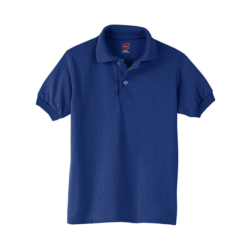 Hanes Kids' Cotton-Blend Ecosmart Jersey Polo
