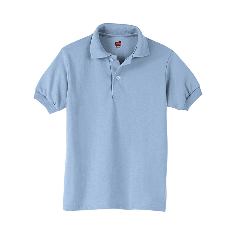 Hanes Kids' Cotton-Blend Ecosmart Jersey Polo
