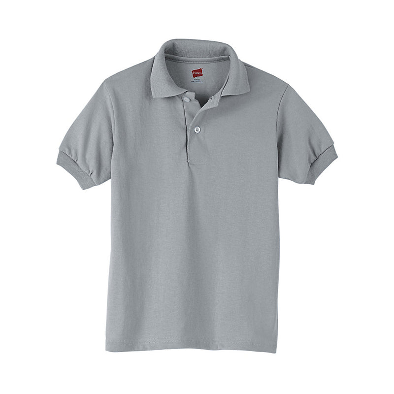 Hanes Kids' Cotton-Blend Ecosmart Jersey Polo