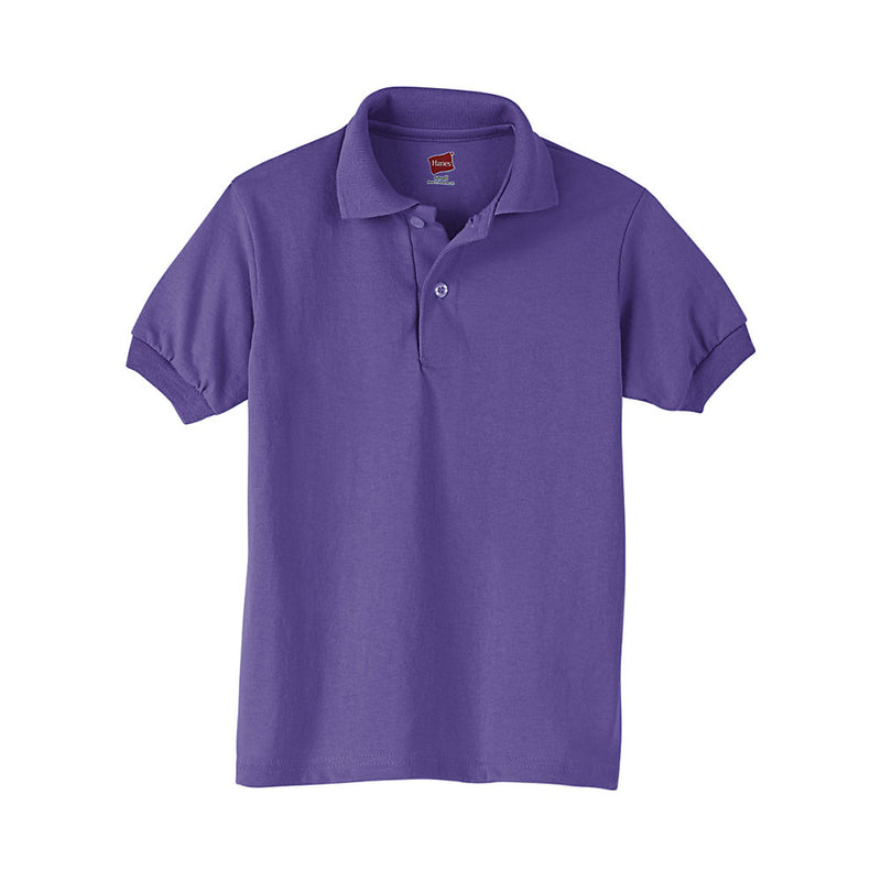 Hanes Kids' Cotton-Blend Ecosmart Jersey Polo