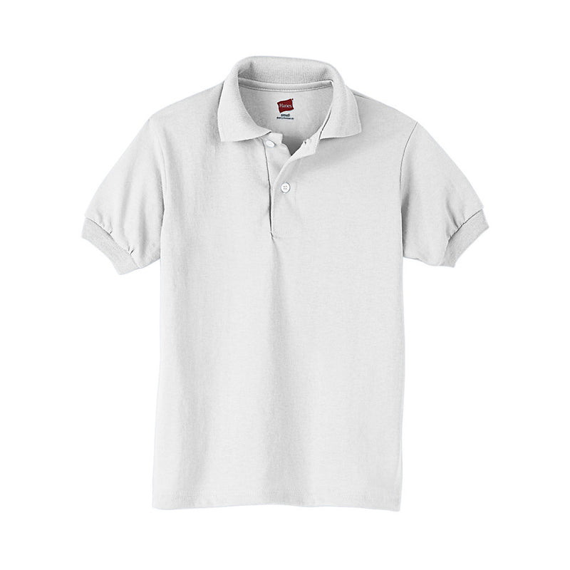 Hanes Kids' Cotton-Blend Ecosmart Jersey Polo
