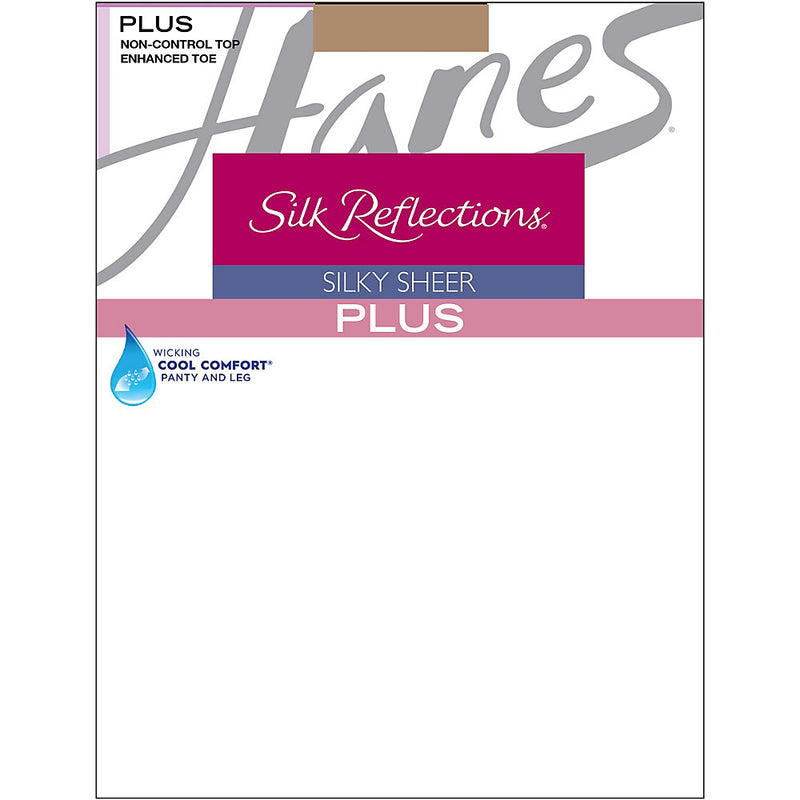 Hanes Silk Reflections Plus Enhanced Toe Sheer Pantyhose