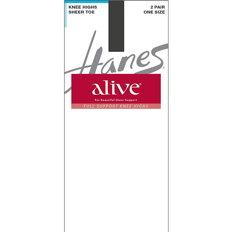 Hanes Alive Full Support Sheer Knee Highs 2-Pack