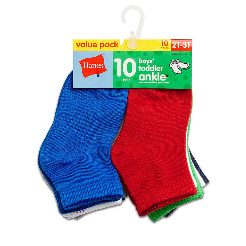 Hanes Boys' Infant/Toddler Ankle 10-Pack