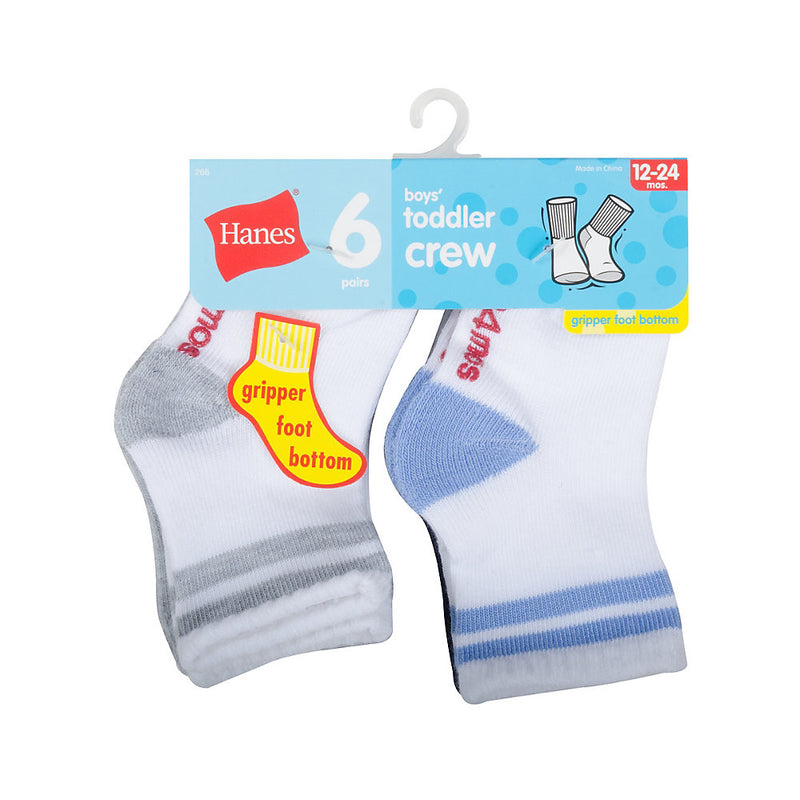 Hanes Infant/Toddler Boys' Crew Socks 6-Pack
