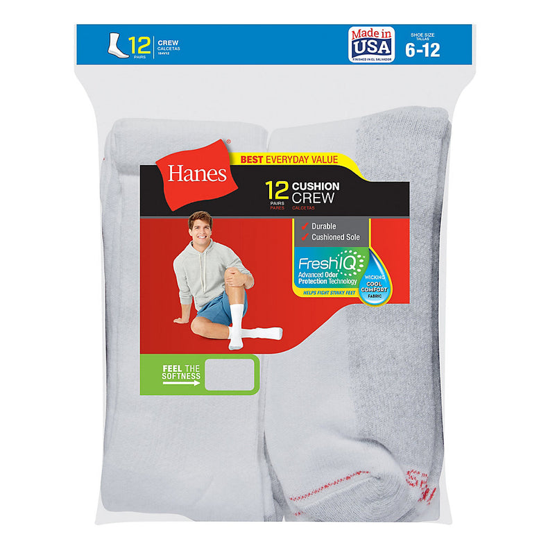 Hanes Men'S Cushion Crew Sock