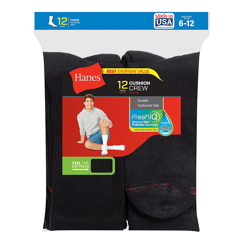 Hanes Men'S Cushion Crew Sock
