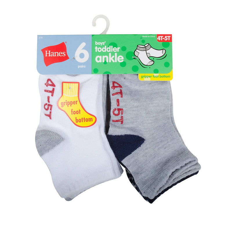 Hanes Infant/Toddler Boys' Ankle Socks 6-Pack