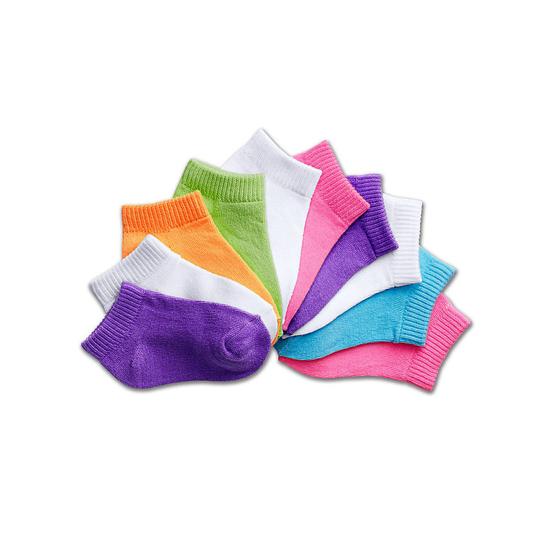 Hanes Girls' Infant/Toddler Low-Cut Ez Sort Assorted 10-Pack