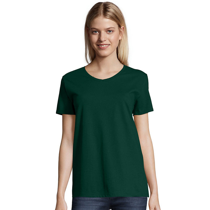 Hanes Relaxed Fit Women'S Comfortsoft V-Neck T-Shirt