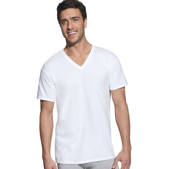 6 Hanes Mens Vneck