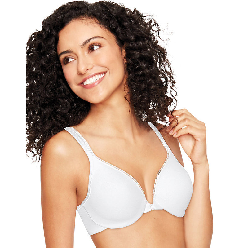 Hanes Ultimate Comfortblend T-Shirt Front-Close Underwire Bra