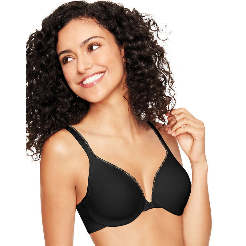 Hanes Ultimate Comfortblend T-Shirt Front-Close Underwire Bra