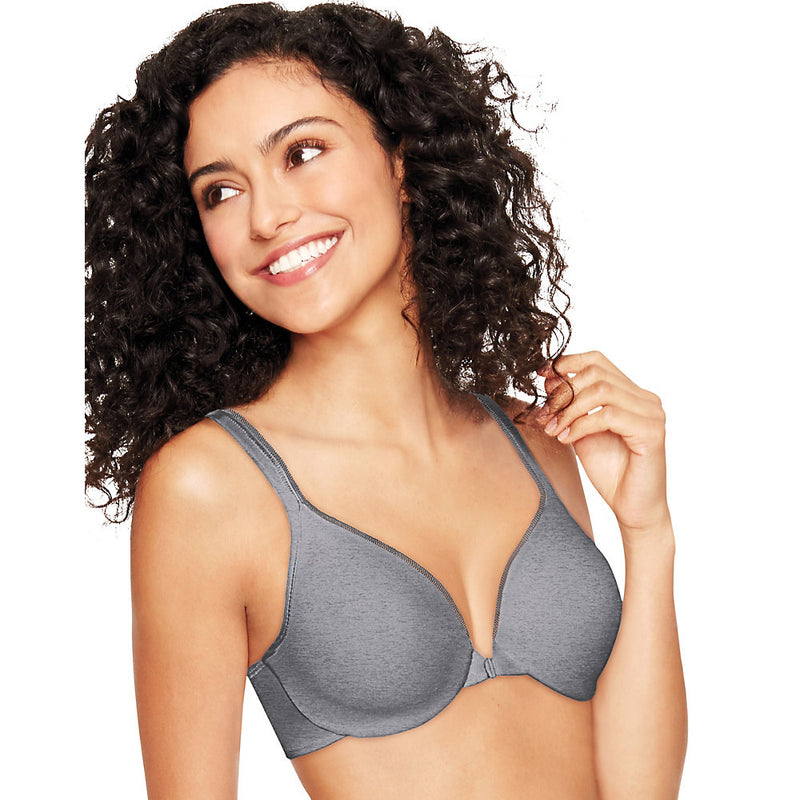 Hanes Ultimate Comfortblend T-Shirt Front-Close Underwire Bra