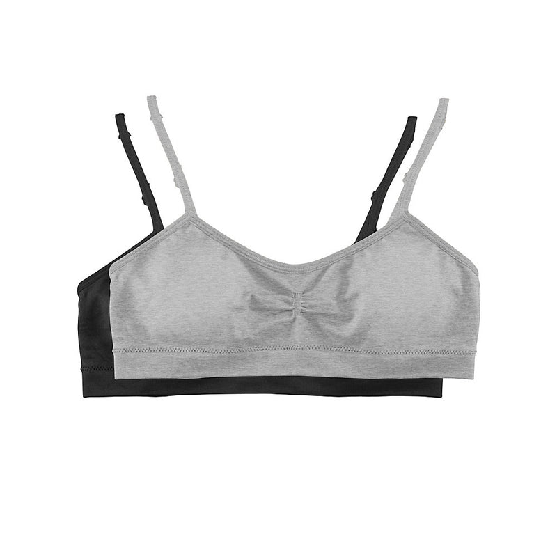 Hanes Girls' Seamless Molded Cup Wirefree Bra 2-Pack