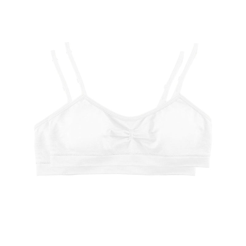 Hanes Girls' Seamless Molded Cup Wirefree Bra 2-Pack