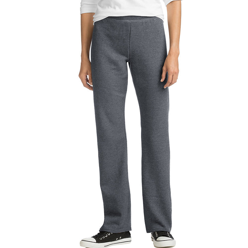 Hanes Comfortsoft Ecosmart Women'S Petite Open Leg Sweatpants