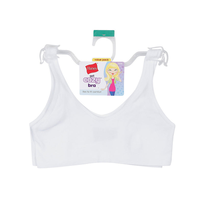 Hanes Girls' Cozy Seamless Wirefree Bra 2-Pack