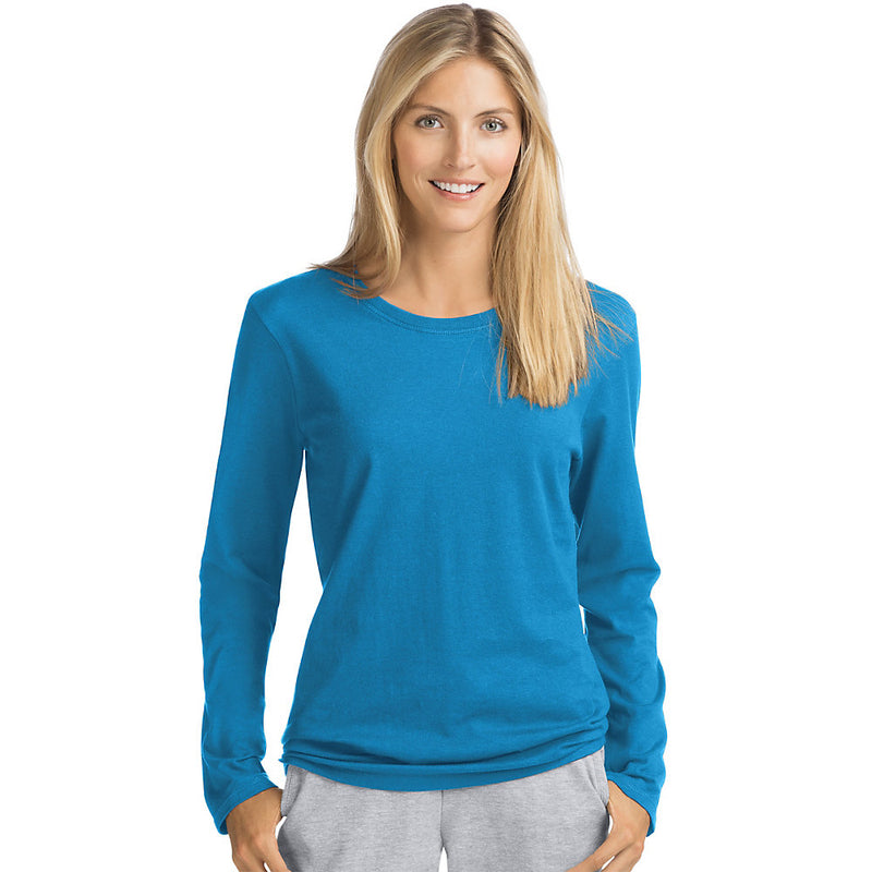 O9133 Omni Ladies Ls Crew Tee