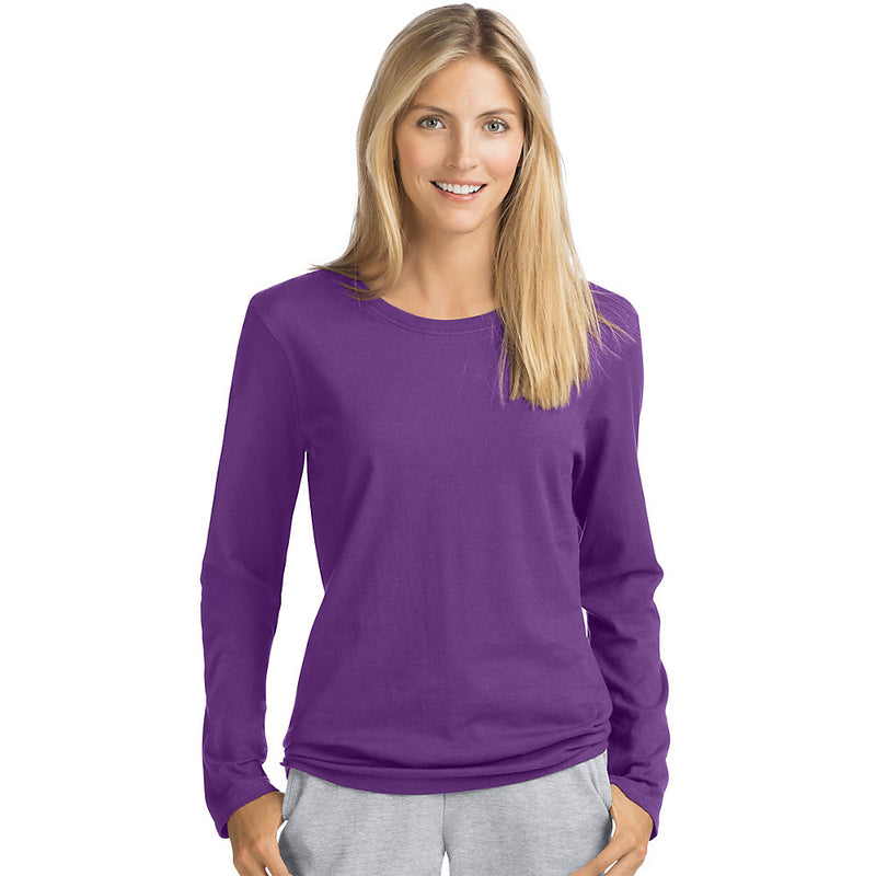 O9133 Omni Ladies Ls Crew Tee