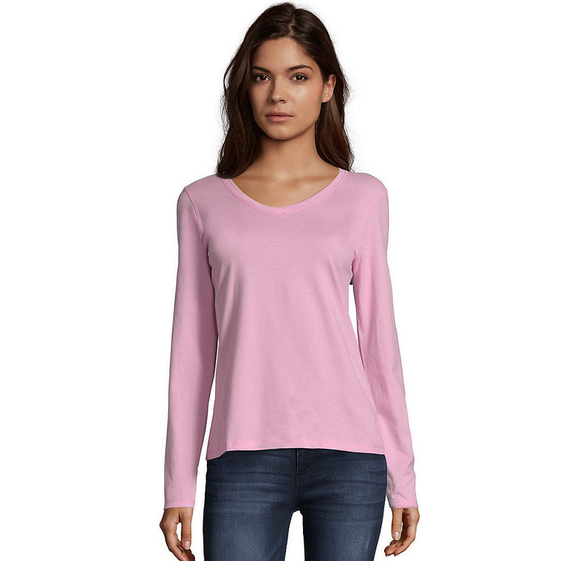O9142 Omni Ladies Ls Vneck Tee