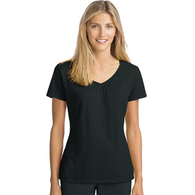 O9253 Omni Women'S Shirred Vneck
