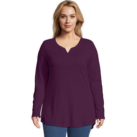 Oj331 Jms S316 Crochet Trim Split Neck T