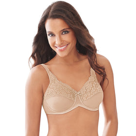 Lilyette By Bali Tailored Minimizer Bra With Lace Trim