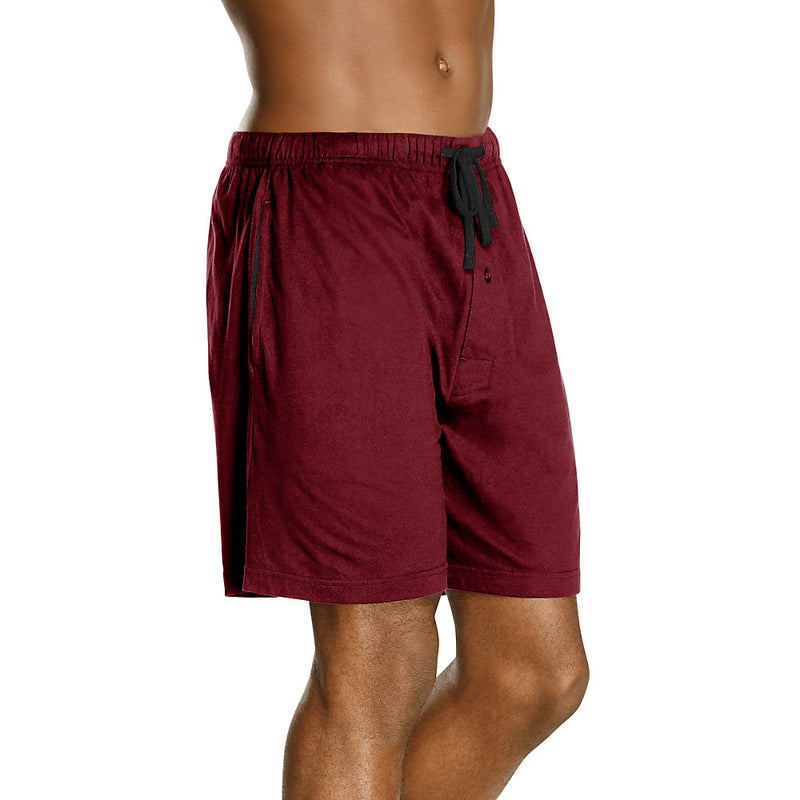 Hanes Men'S Jersey Lounge Drawstring Shorts With Logo Waistband 2-Pack