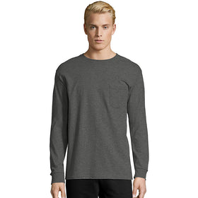 Hanes Men'S Tagless Long-Sleeve T-Shirt With Pocket