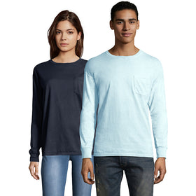 Hanes Men'S Comfortwash Garment Dyed Long Sleeve Pocket T-Shirt