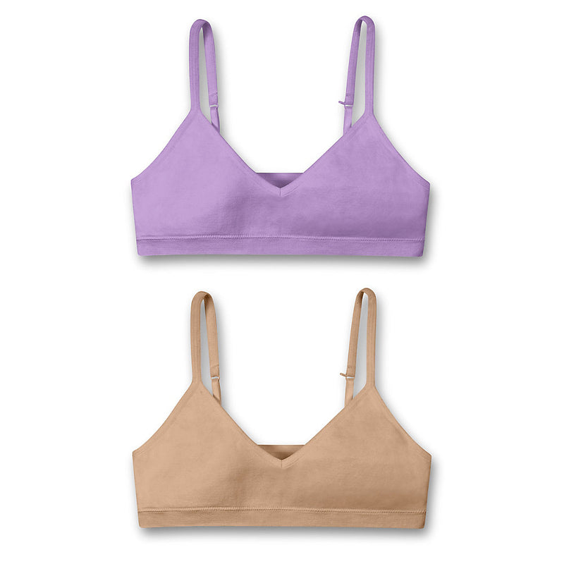 Hanes Girls' Cami Strap Wirefree Bra 2-Pack