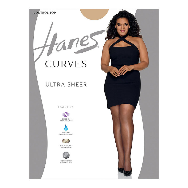 Hanes Curves Ultra Sheer Control Top Legwear