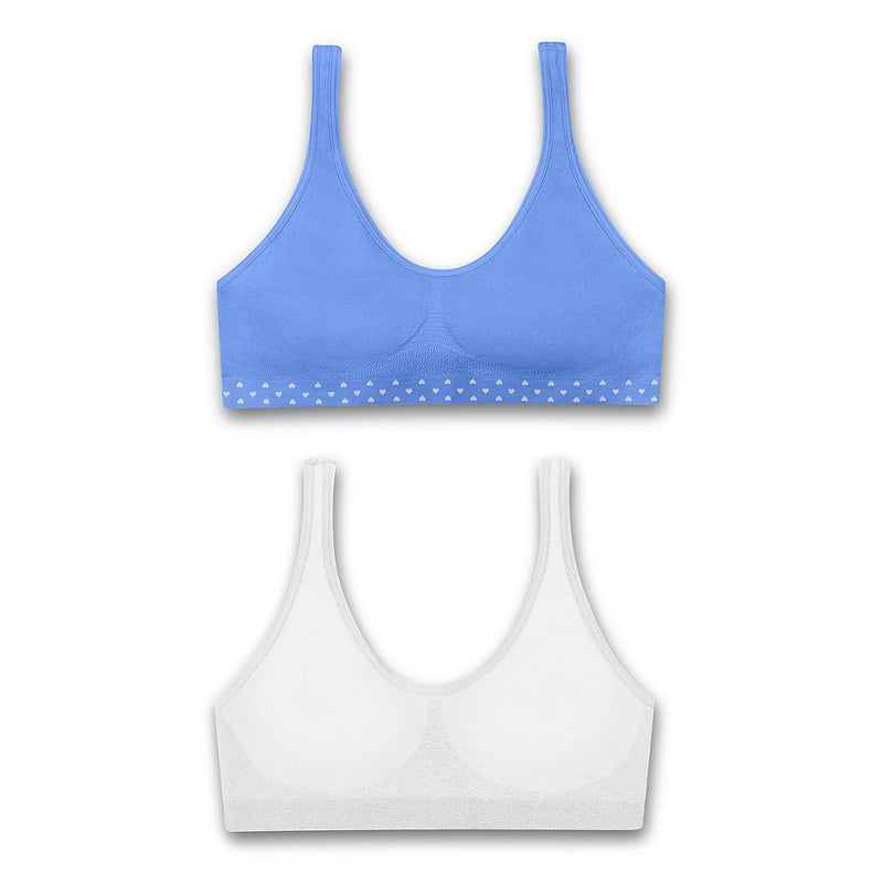 Hanes Girls' Cozy Seamless Wirefree Bra 2-Pack