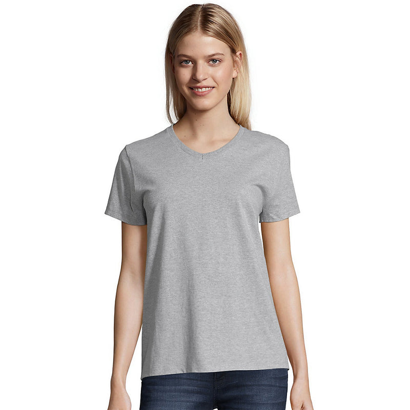 Hanes Women'S Comfortsoft Short Sleeve V-Neck T-Shirt 2-Pack